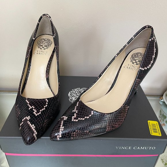 Vince Camuto Snake Print Heels - Picture 2 of 6